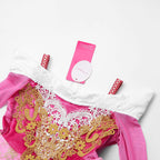JerrisApparel Girls Pink Princess Costume Halloween Cosplay Party Dress up (Pink with Accessories)