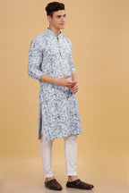 Be Active MenS Cotton Regular Kurta (C-399-1_Blue