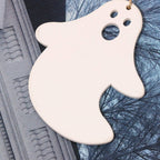 Boderier Ghost Earrings Halloween Black Tree and White Ghost Drop Earrings for Women (White Ghost)