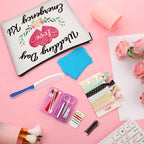 Floral Wedding Emergency Kit for Bride Wedding Survival Set with Makeup Bag, Bride Kit Bridal Shower Gift Present Fun Engagement