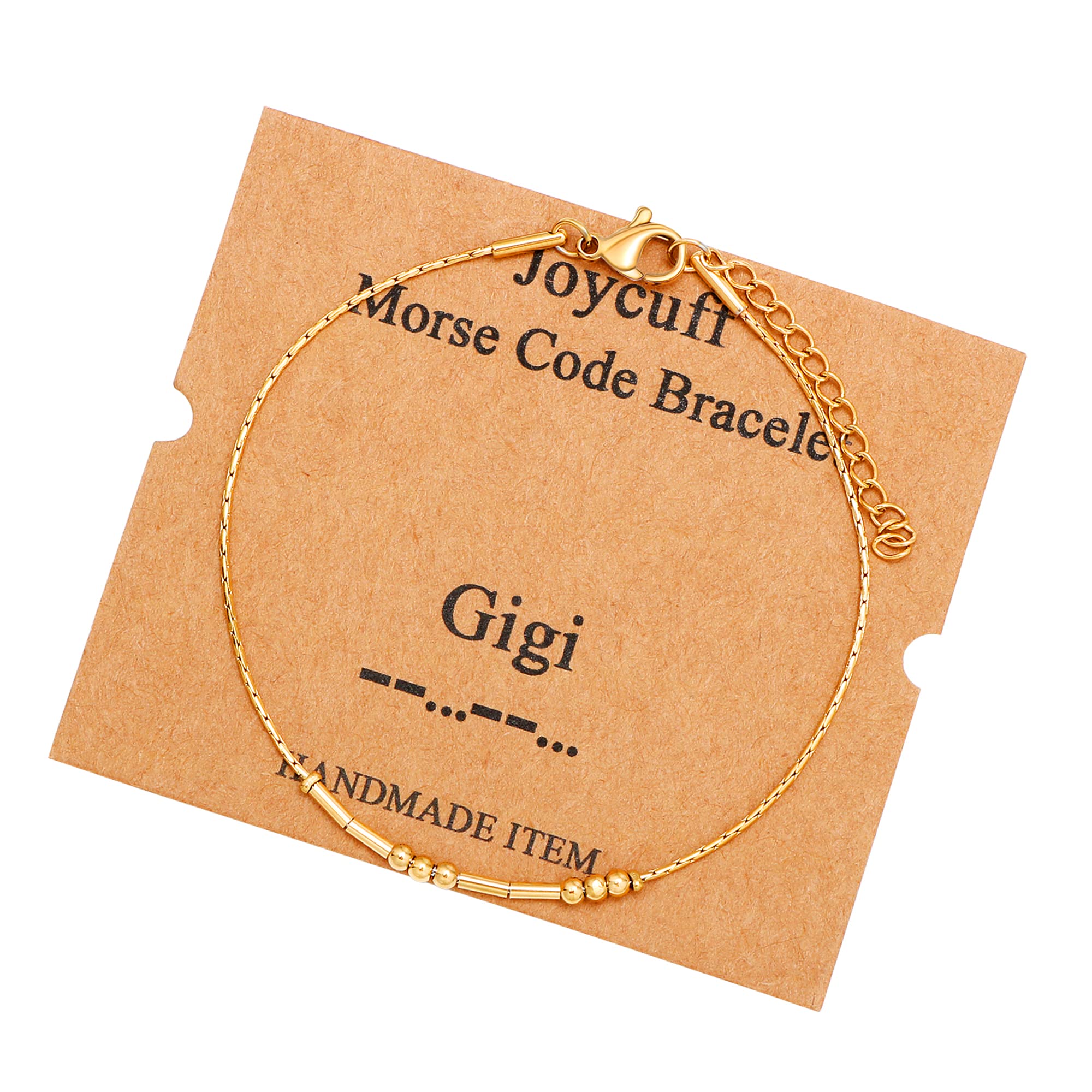 JoycuFF Gold Morse Code Bracelets for Women Birthday Mother 's Day Thanksgiving Day Christmas Gifts for Grandma Unique Gigi Brac