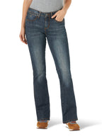 Wrangler womens Aura Instantly Slimming Mid Rise Boot Cut jeans, Autumn Gold, 14 US