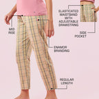 Enamor E7A1 Combed Cotton Printed Mid-Rise Relaxed Fit Hangout Shorts