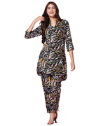 Toplot Co Ord Kurta Set For Women Printed Straight Kurta With Pant (Up-Down-Pair-5139-Black-M)