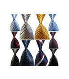 Wehug Lot 10 PCS Classic Men's tie 100% Silk Tie Woven Jacquard Neckties Ties for men