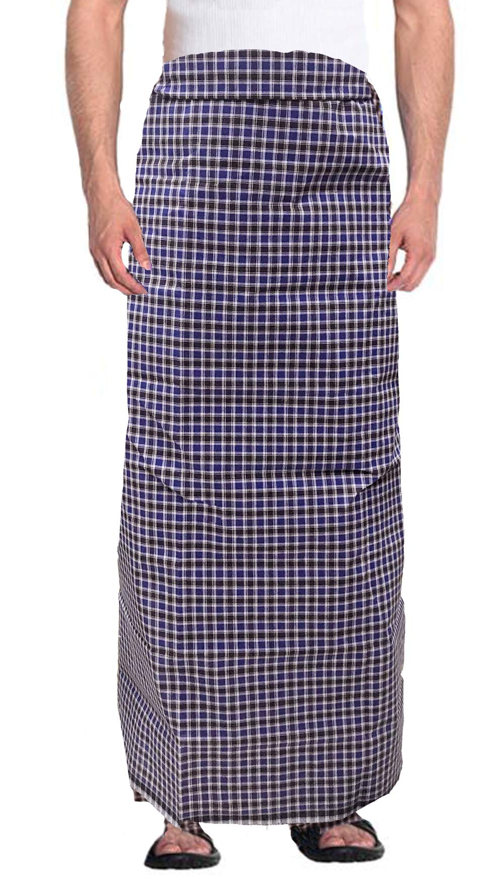 Weavers Villa MenS 100% Cotton Multicolored Unstiched Lungi (2 Mtrs) - Pack Of 2