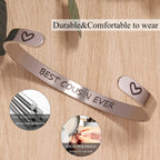 Btysun Cousin Gifts for Women Bracelets for Teen Stainless Steel Cousin Ever Quotes Engraved Christmas Jewelry