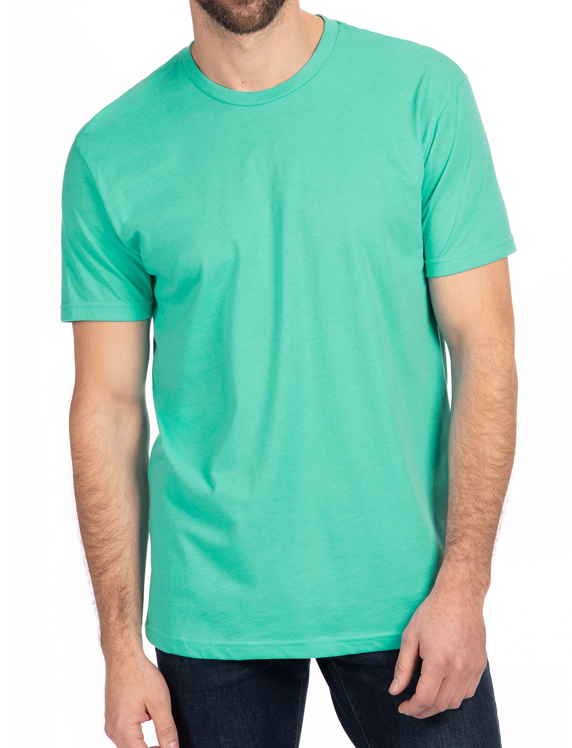 Next Level Mens Premium Fitted CVC Crew Tee (N6210) Tahiti Blue xs