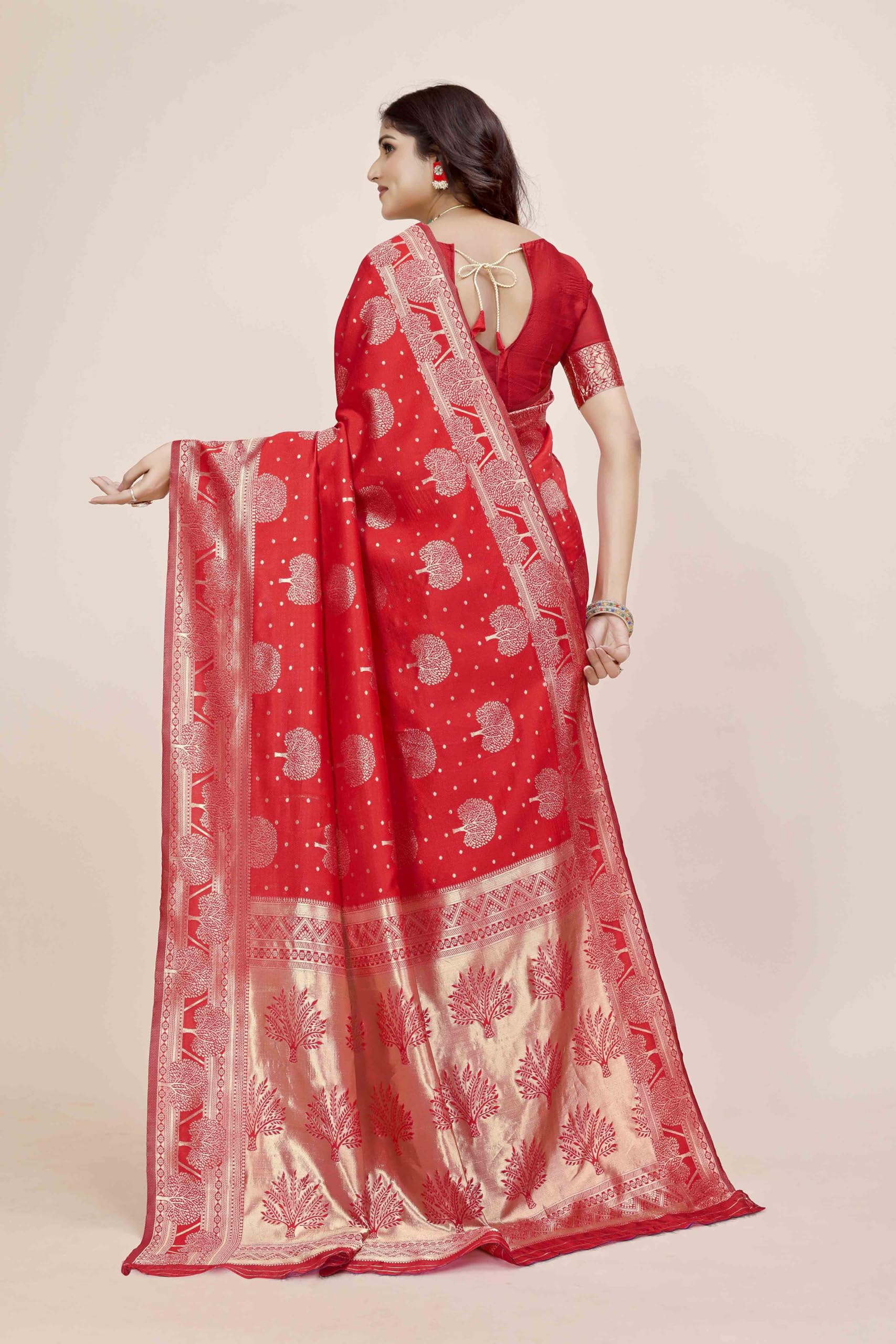 Shasmi Womens Banarasi Saree Pure Kanjivaram Silk Saree Soft new ladies 2025 Design Wear Pattu Sarees Latest Party Sari collect