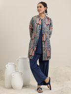 Libas WomenS Velvet Co Ord Set (49033W_Blue