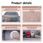 BOYATU Travel Makeup Bag for Women: Large Cosmetic Bag Set of 3 - Vegan Leather Make up Bag with Compartments - Compact Waterpro