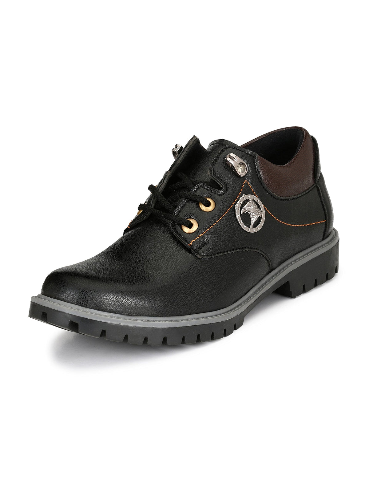 SIR CORBETT Mens Black Synthetic Causual Outdoor Shoes  10 UK 6