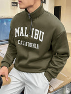 Noble Monk MenS Relax Fit Sweatshirts | Drop Shoulder High Neck Zipper | Long Sleeve Sweatshirts For Men