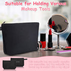 Weewooday 8 Pieces Canvas Cosmetic Bags Plain Makeup Pouch with Zipper Blank DIY Bags for Travel Toiletry Makeup Cosmetic Statio