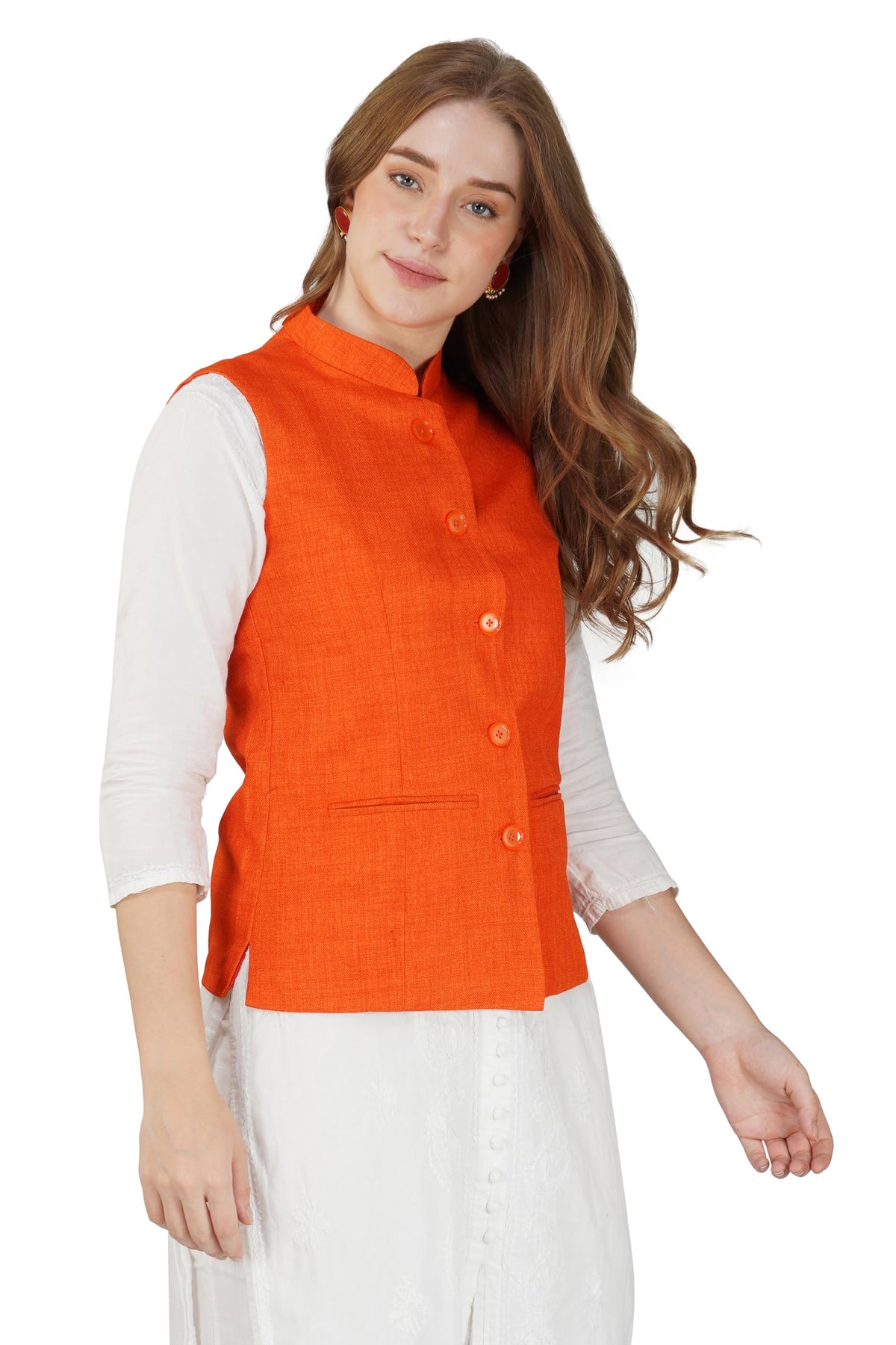 Vastraa Fusion Womens ExportQuality Indian Traditional Nehru Jacket/Waistcoat (VASTRAATS1430D44) 2