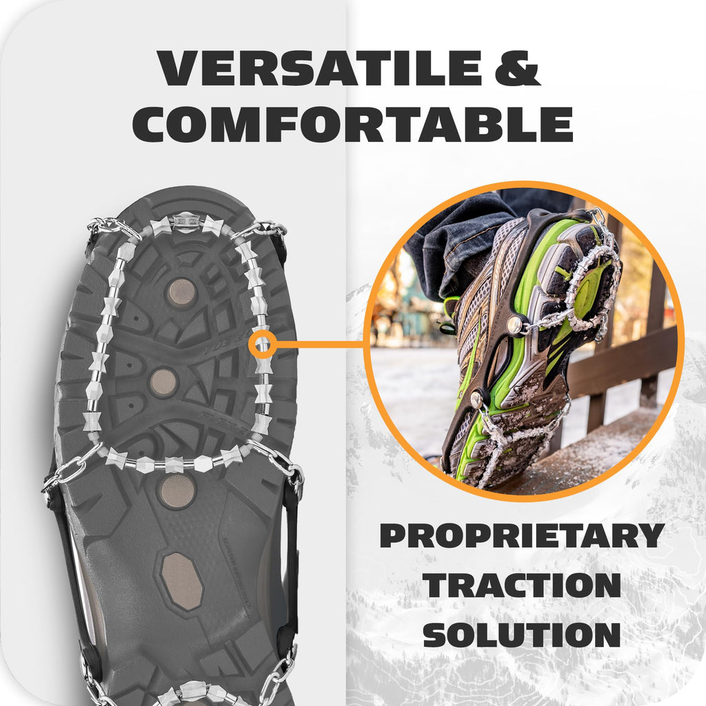 Yaktrax Diamond Grip All-Surface Traction Cleats for Walking on Ice and Snow (1 Pair), Small
