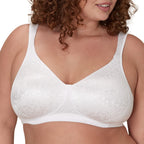 Playtex Women's 18-Hour Ultimate Lift Wireless Full-Coverage Bra, Single or 2-Pack, White Animal