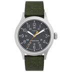 Timex Men's Expedition Scout 40mm Quartz Leather Strap, Green, 20 Casual Watch (Model: TW4B229009J)