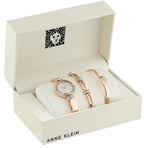 Anne Klein Women's Premium Crystal Accented Watch and Bracelet Set