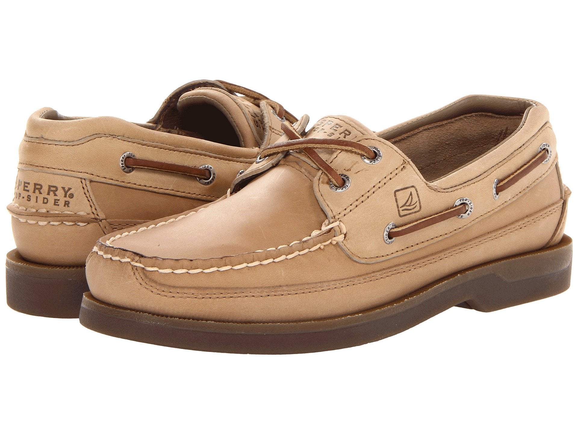 Sperry Mens Mako 2-Eye Boat Shoe, Oak, 10.5
