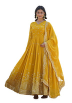 Wedani Georgette Anarkali Kurta Set with Dupatta For women