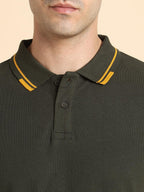 Dennis Lingo MenS Cotton Olive Polo T-Shirt (Solid)