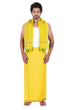 Prakasam Cotton MenS Pure Cotton Colour Dhoti (1.26X1.90Mtrs) With Matching Towel (0.74X1.50Mtrs) Set