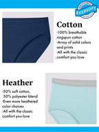 Fruit of the Loom womens Eversoft Cotton Underwear (Regular & Plus Size) Briefs, Plus Size Brief - 10 Pack Assorted Heathers, 13