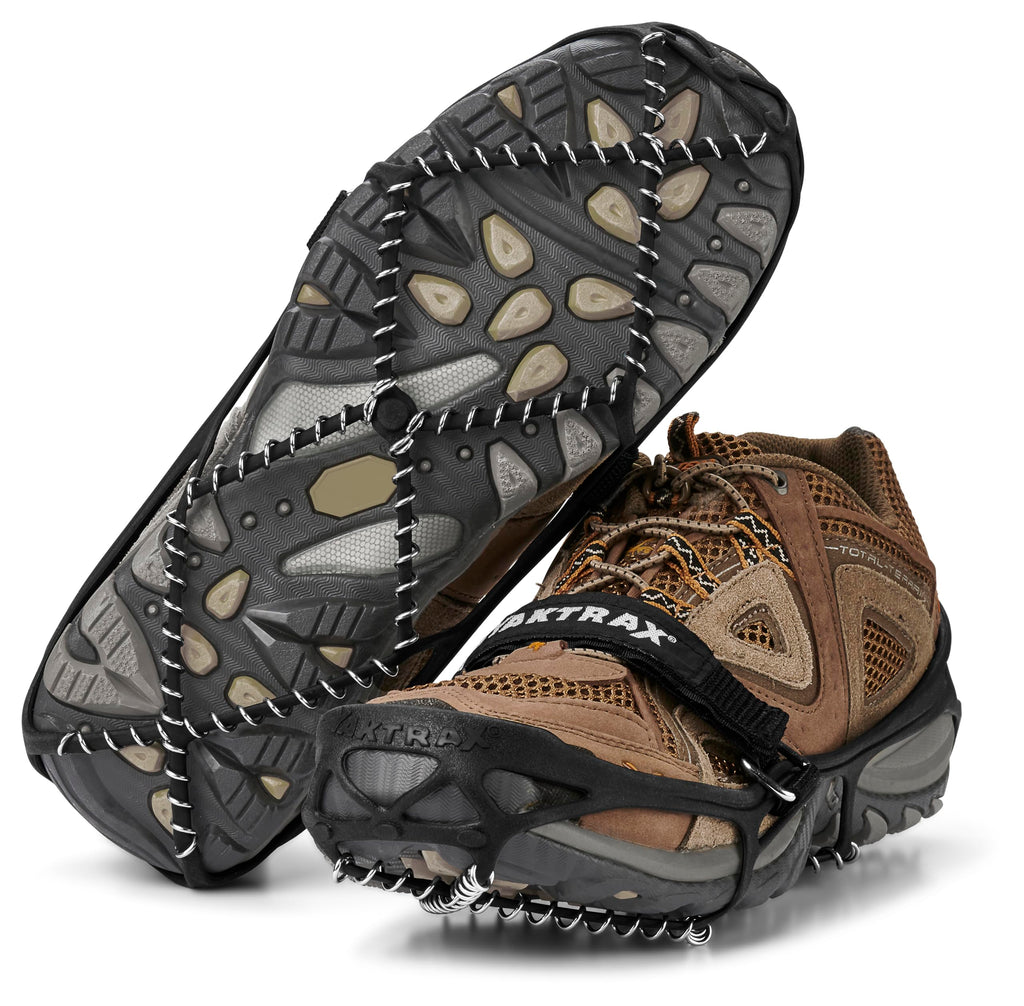 Yaktrax Pro Traction Cleats for Walking, Jogging, or Hiking on Snow and Ice (1 Pair), Large , Black