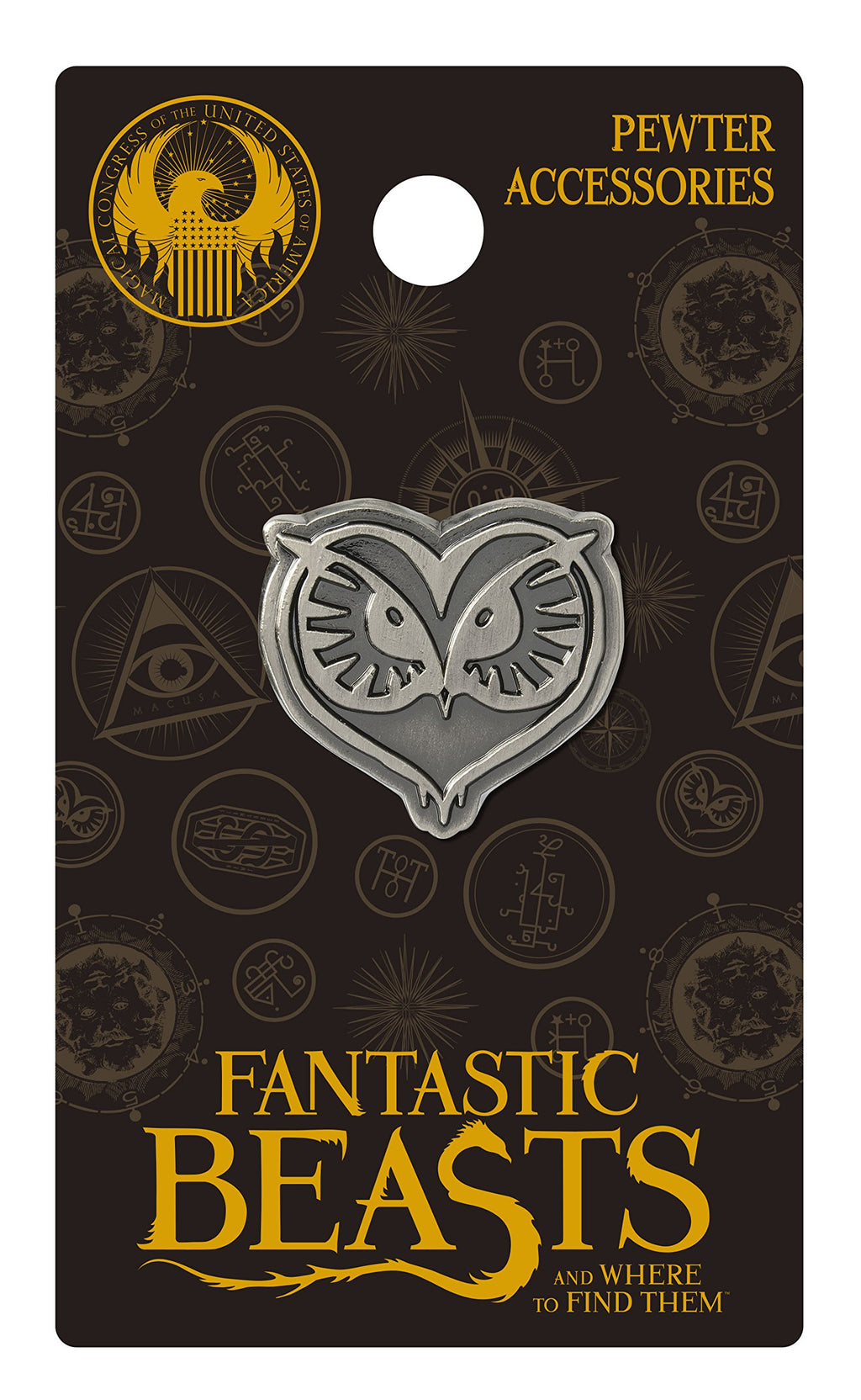 Fantastic Beast Owl Pewter Lapel Pin Novelty