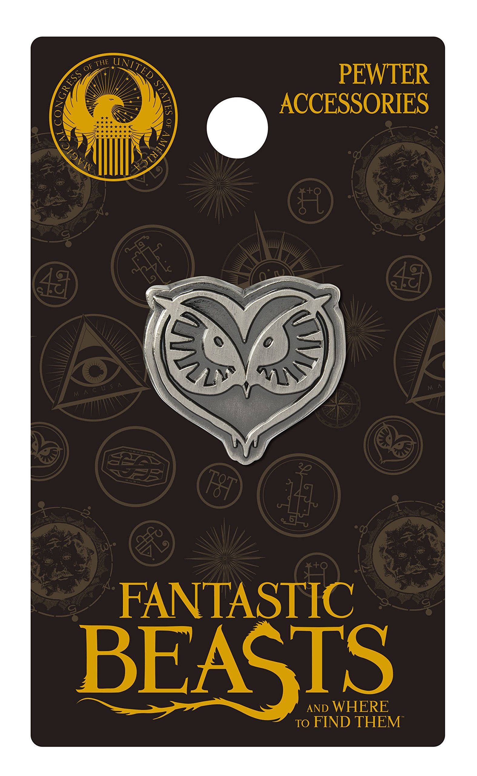 Fantastic Beast Owl Pewter Lapel Pin Novelty