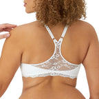 Maidenform Womens One Fab Fit T-shirt Bra, Lightly-lined Underwire Racerback For Bras, White, 36D US