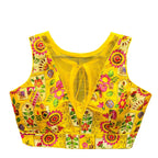 Vihu Fashion Womens Phanotm Silk Floral Sleeveless Saree Blouse
