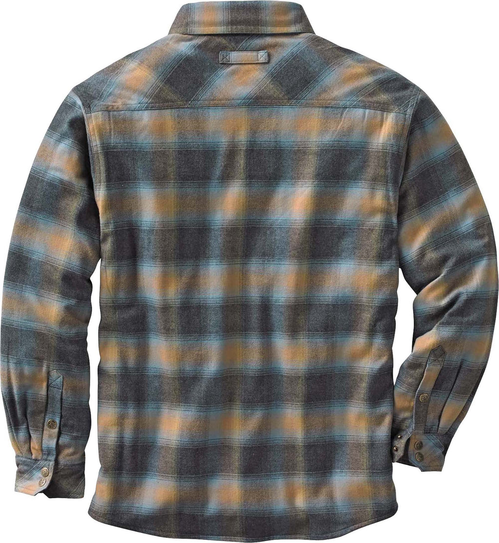 Legendary Whitetails Men's Size Archer Thermal Lined Flannel Shirt Jacket, Sky, Large Tall