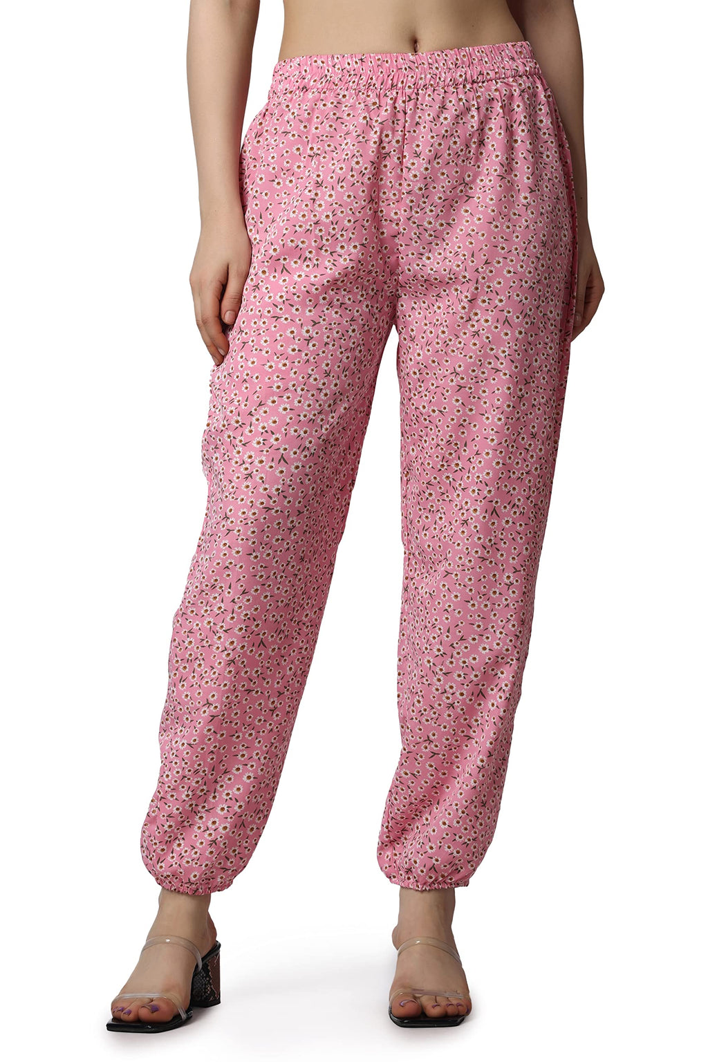 Popwings Casual Printed Joggers For Summer || Latest Stylish Women Joggers For Summer || Loose-Fit Pull On Joggers For Women || 