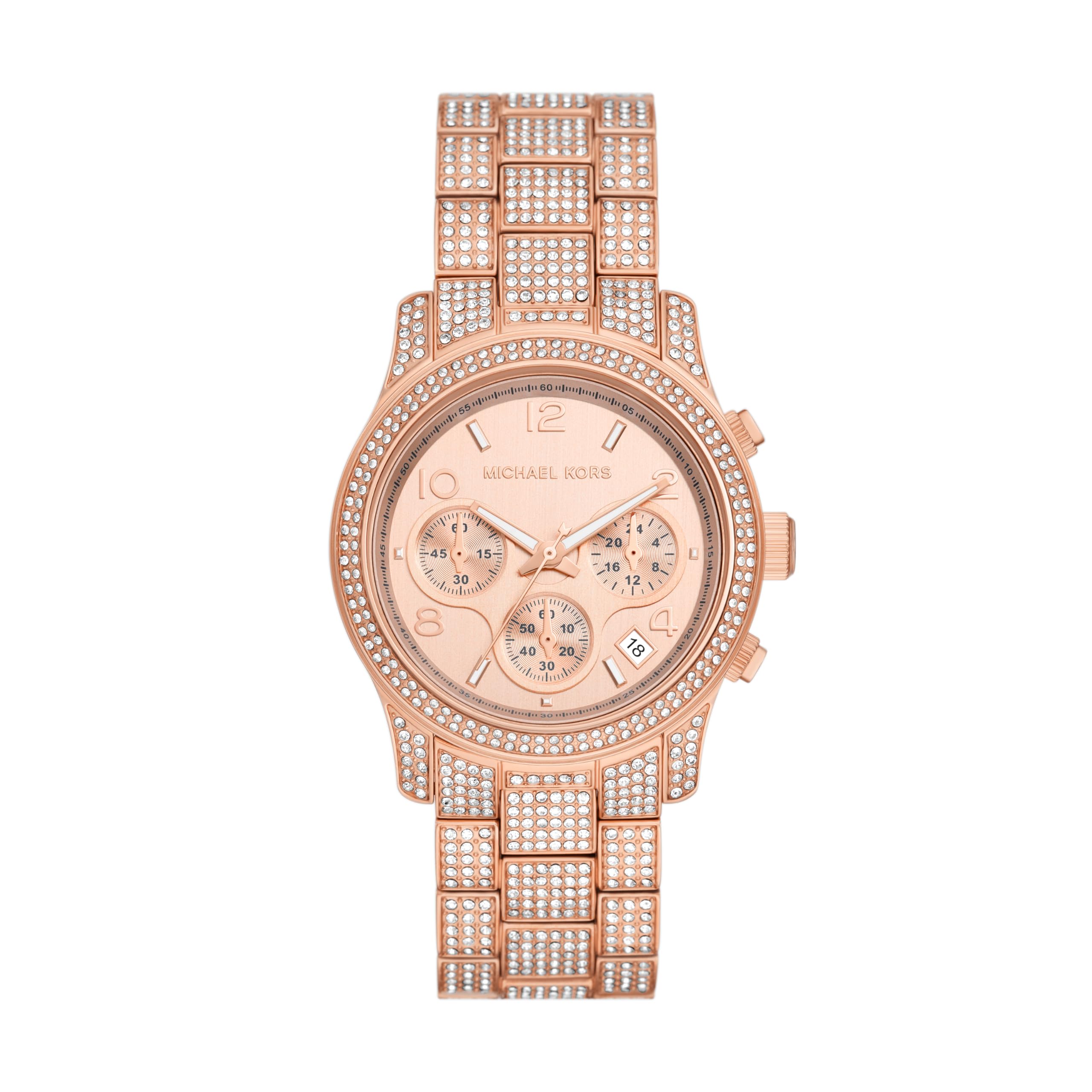 Michael Kors Runway Chronograph Rose Gold-Tone Stainless Steel Women's Watch (Model: MK7481)