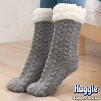 Ontel Huggle Slipper Socks, Grey, One Size