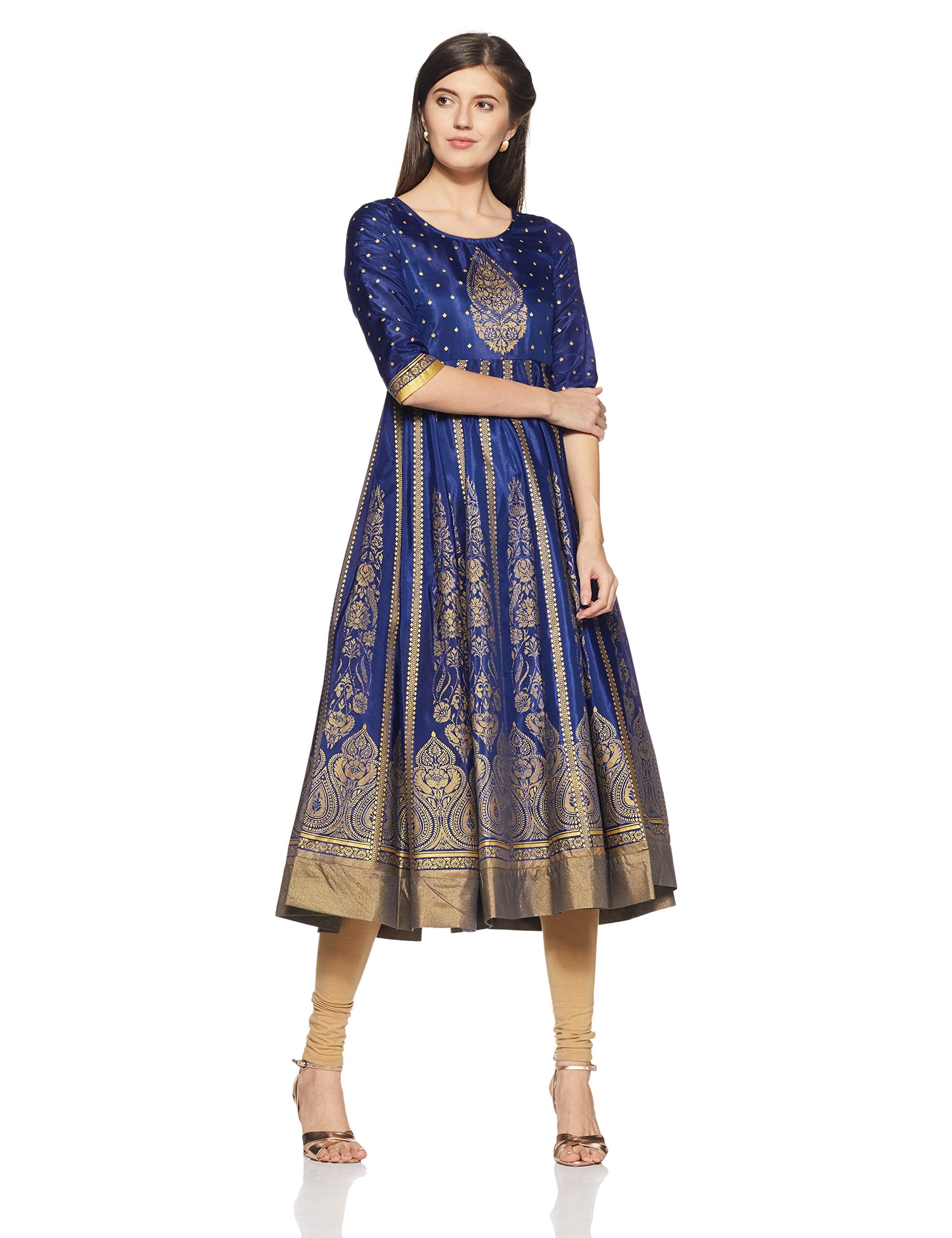 Aurelia Women'S Anarkali Kurta (18Aua10093-100280_Blue_X-Small)