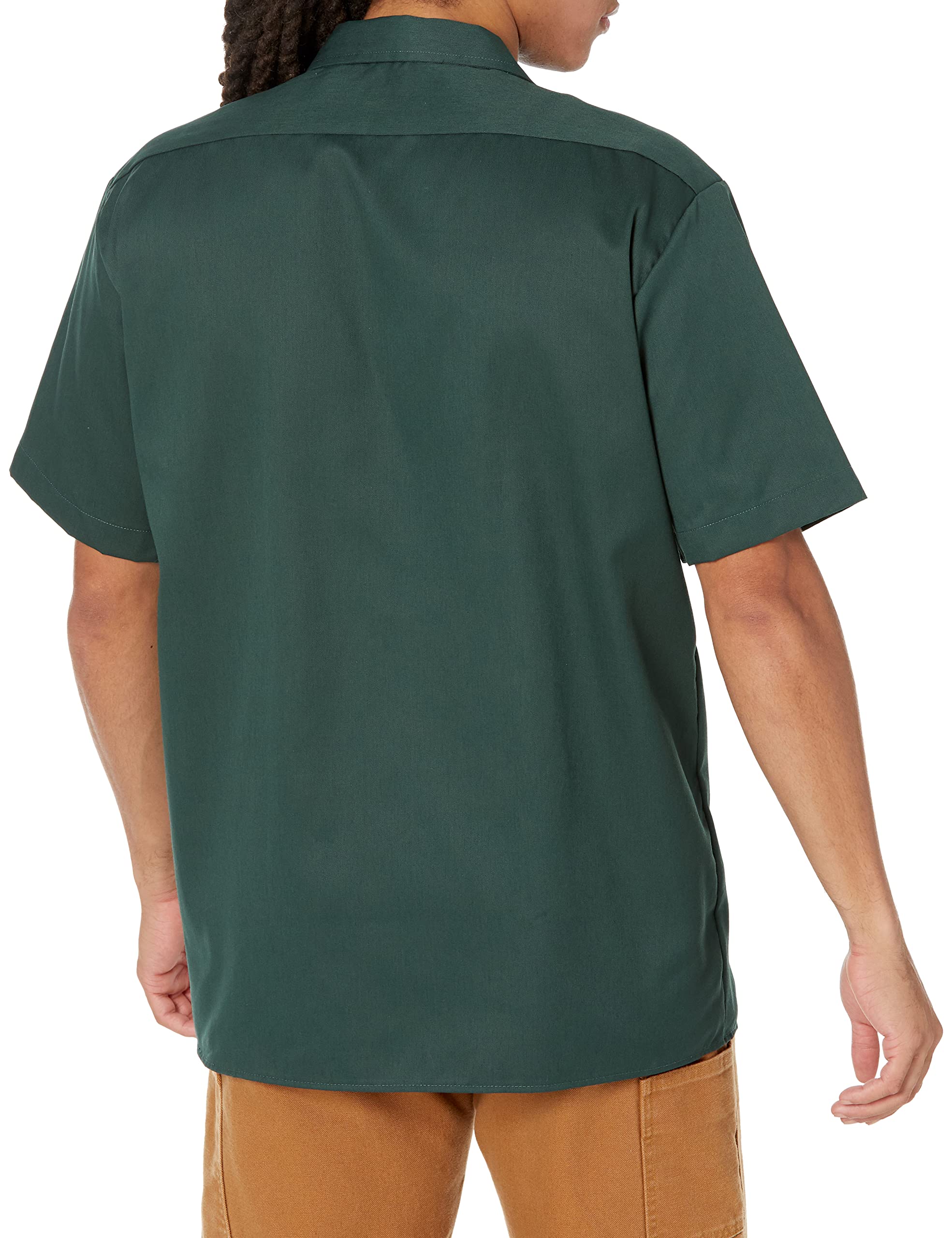Dickies mens Short-sleeve Work Shirt, Hunter Green, Small