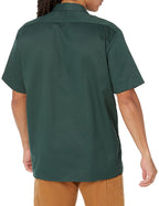 Dickies mens Short-sleeve Work Shirt, Hunter Green, X-Large
