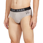 Pepe Jeans MenS Cotton Blend Briefs (Pack Of 1) (Opb07_Mid Grey-1_Xl)