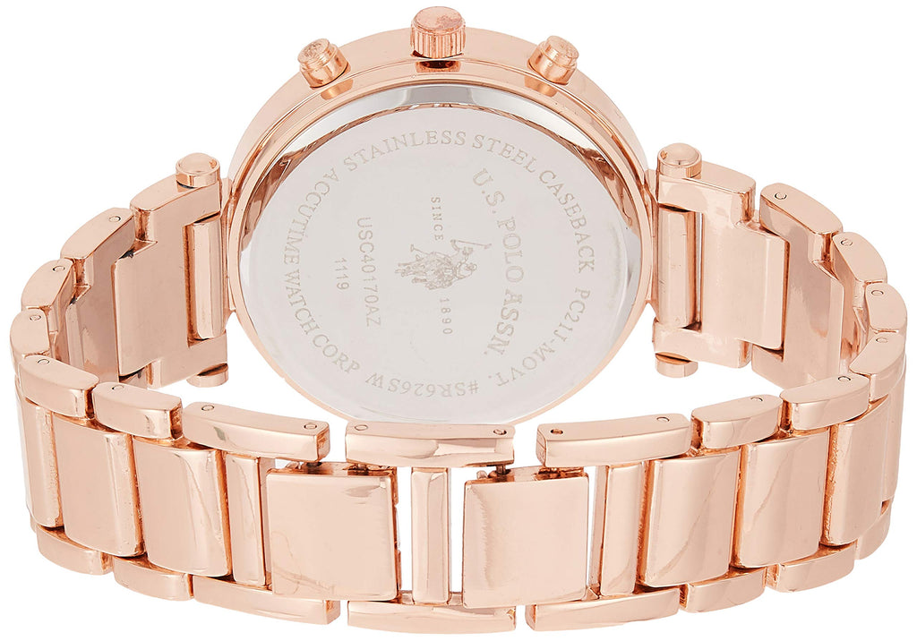 U.S. Polo Assn. Women's Quartz Rose Gold-Toned Dress Watch (Model: USC40170)