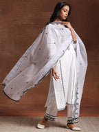 Libas WomenS Pure Cotton Kurta Set (27823_White
