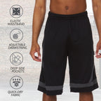 Athletic Shorts for Men - 4 Pack Men's Activewear Quick Dry Basketball Shorts - Workout, Gym, Running