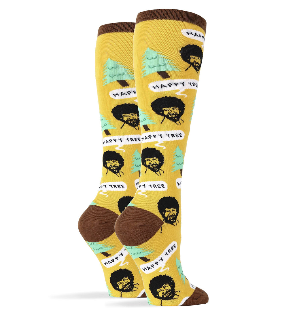 Oooh Yeah! Women's Bob Ross Knee High Socks