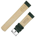 22mm Forest Green - Long - BARTON Alligator Grain - Quick Release Leather Watch Bands