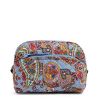Vera Bradley Women's Cotton Medium Cosmetic Makeup Organizer Bag, Provence Paisley, One Size