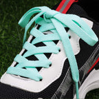 Puzeam Upgrade Tight Weave Flat Shoelaces 28 Colors 5/16 Wide Shoe Laces for Sneakers-Fruit Green-140