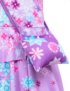 Kaisebile Princess Costume Dress for Girls Birthday Halloween Party Dress Up with Bag,Leis Necklace Headband