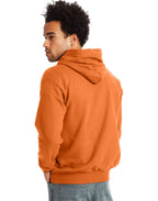 Hanes Men's Pullover EcoSmart Hooded Sweatshirt, safety orange, 3XL